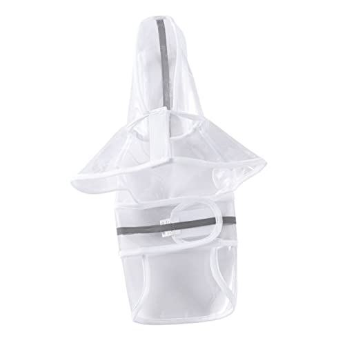 UKCOCO Haustier reflektierender Regenmantel Streifen züchten groß Welpe hunderegenmantel Dog rain Jacket wimperntusche Haustier Hund Regenmantel Regenjacke mit Kapuze für Haustiere Weiß UKCOCO Haustier reflektierender Regenmantel Streifen züchten groß Welpe hunderegenmantel Dog rain Jacket wimperntusche Haustier Hund Regenmantel Regenjacke mit Kapuze für Haustiere Weiß von UKCOCO