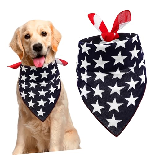 UKCOCO Haustier-schal Hundelätzchen Kopftuch Welpe Körperpflege Flagge Party Halstuch Für Hunde Hochzeit Streifen Zubehör Haustiere Schild Hundebandana Groß Zustand Plaid Kragen Bandanas von UKCOCO