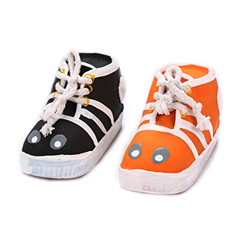 UKCOCO Hundespielzeug Aus Schuhform Mit Geräuschfunktion Molarspielzeug Für Bildung Und Zahnpflege Für Haustiere Vermeidung Von Zerstörung Schwarz von UKCOCO
