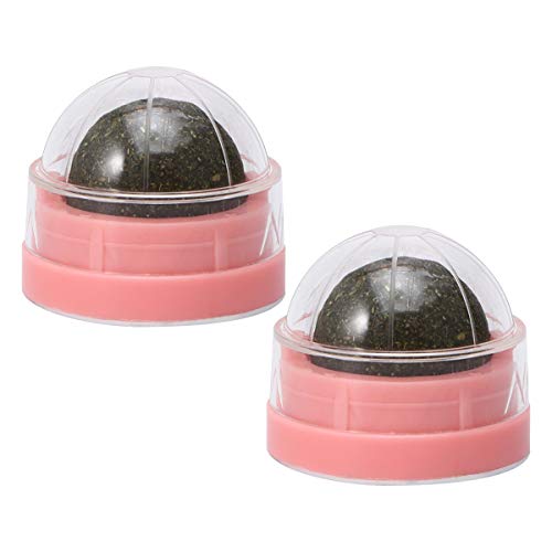 UKCOCO Haustierspielzeug 2PCS Cat Licking Mint Ball Drehbare natürliche Katzenminze Candy Actinidia Polygama Cat Snacks Verdauungshilfen Cat Treats Haustierbedarf für Katzen (zufällige Farbe) von UKCOCO