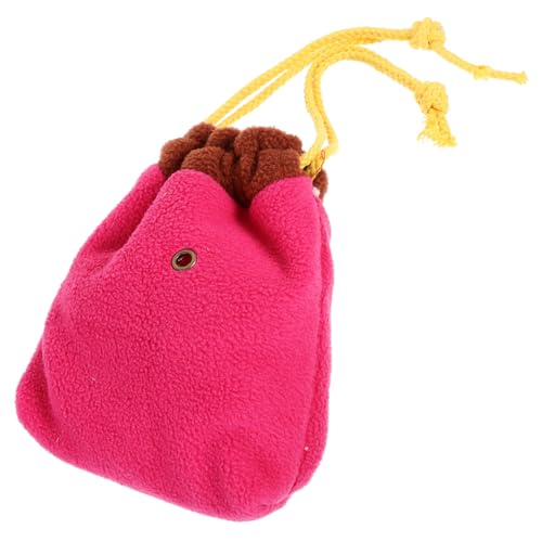 UKCOCO Haustiertasche Vlies Träger Sachen Hamsternest Ausflug tragbar klein pet Backpack Haustierbeutel Tragetasche für Haustiere Transportbox für Hamster Reisetasche für Haustiere Rosy von UKCOCO