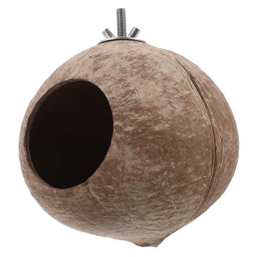 UKCOCO Kokosnussschale Vogelnest Handgefertigt Für Haustier Vögel Naturmaterial Hängeornament Spielplatz Schlafplatz Für Kanarienvogel Papagei Kleinvogel UKCOCO Kokosnussschale Vogelnest Handgefertigt Für Haustier Vögel Naturmaterial Hängeornament Spielplatz Schlafplatz Für Kanarienvogel Papagei Kleinvogel von UKCOCO