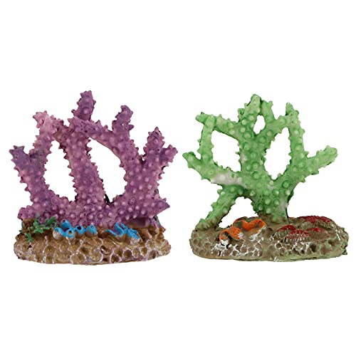 UKCOCO Haustierzubehör 2 stücke Künstliche Korallenpflanze Fisch Tank Harz Dekoration Aquarium Korallen Ornament von UKCOCO