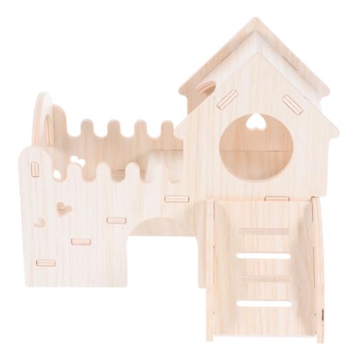 UKCOCO Hamsterhaus Aus Holz Haustier-Hamster-versteck Rutsche Spielzeug Zwergrennmaus- Fenster Kleintier-versteck UKCOCO Hamsterhaus Aus Holz Haustier-Hamster-versteck Rutsche Spielzeug Zwergrennmaus- Fenster Kleintier-versteck von UKCOCO