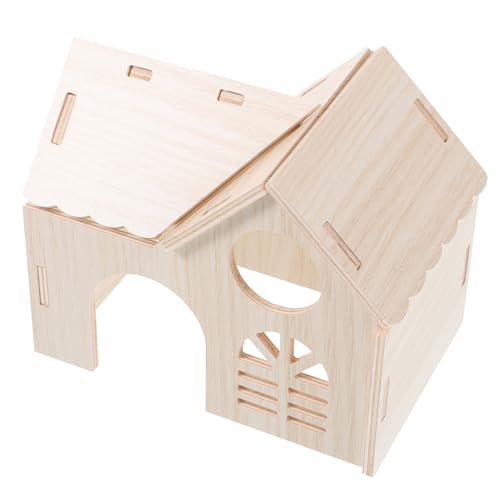 UKCOCO Holz Hamsterhaus Gemütliches Schlafhaus für Zwerghamster Mäuse und Andere Kleintiere und Sicher Perfektes Versteck für und Rückzug aus Robustem Holz Gefertigt für Tägliche Nutzung UKCOCO Holz Hamsterhaus Gemütliches Schlafhaus für Zwerghamster Mäuse und Andere Kleintiere und Sicher Perfektes Versteck für und Rückzug aus Robustem Holz Gefertigt für Tägliche Nutzung von UKCOCO