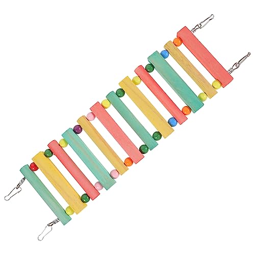 UKCOCO Bunte Holzperlen Kletterleiter Für Papageien Spielzeug Für Wellensittiche Nymphensittiche Kleine Vögel Fördert Training Balance Und Spielaktivitäten Für Vogelkäfige Und UKCOCO Bunte Holzperlen Kletterleiter Für Papageien Spielzeug Für Wellensittiche Nymphensittiche Kleine Vögel Fördert Training Balance Und Spielaktivitäten Für Vogelkäfige Und von UKCOCO