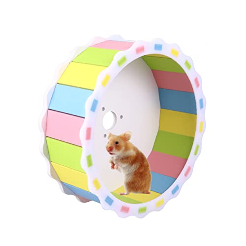 UKCOCO Holzrad Frettchen Hamsterspielzeug Freistehend Labyrinth Hundeauto Laufrad Der Ratte Babyspielzeug Wurf Käfigzubehör Quietschend Hamster Aktivität Platte Hölzern von UKCOCO