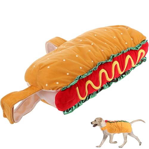UKCOCO Hot Dog Halloween-Kostüm für Haustiere: Katzen-Weiner-Hundekostüm, warme Haustierbekleidung, lustiges Rollenspiel-Urlaubs-Outfit für Bulldogge, Frenchie-Dackel, Haken und Schlaufe, Größe XL UKCOCO Hot Dog Halloween-Kostüm für Haustiere: Katzen-Weiner-Hundekostüm, warme Haustierbekleidung, lustiges Rollenspiel-Urlaubs-Outfit für Bulldogge, Frenchie-Dackel, Haken und Schlaufe, Größe XL von UKCOCO