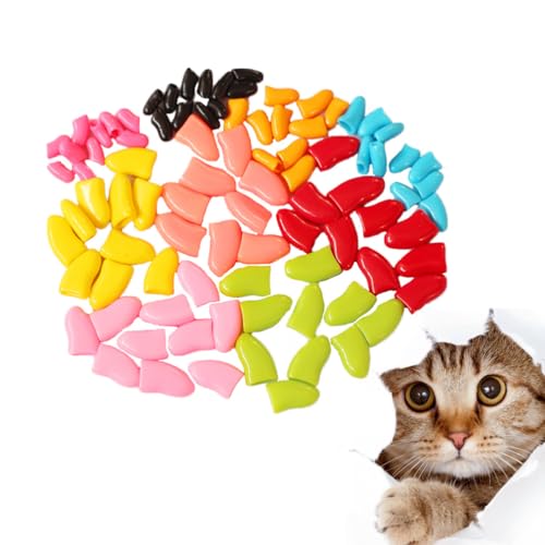 UKCOCO 140Pcs Haustier Katze Klaue Nagel Abdeckungen Kappen: Bunt Weiche Klauen Kätzchen Nagelkappen KatzenNagelhüllen Weiche Katzen Nagel Abdeckung Krallenschutz UKCOCO 140Pcs Haustier Katze Klaue Nagel Abdeckungen Kappen: Bunt Weiche Klauen Kätzchen Nagelkappen KatzenNagelhüllen Weiche Katzen Nagel Abdeckung Krallenschutz von UKCOCO