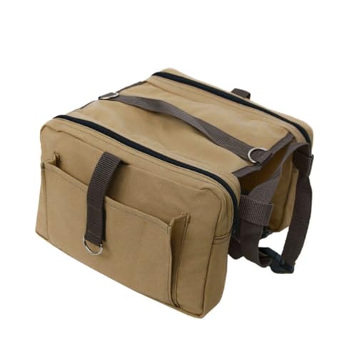 UKCOCO Hunde Outdoor Tragetaschen Für Kleine Hunde Rucksack Hunderucksack Süße Hundeweste Rucksack Haustier Rucksack Hundereiserucksack Hunderucksack Hunde Campingzubehör Khaki von UKCOCO