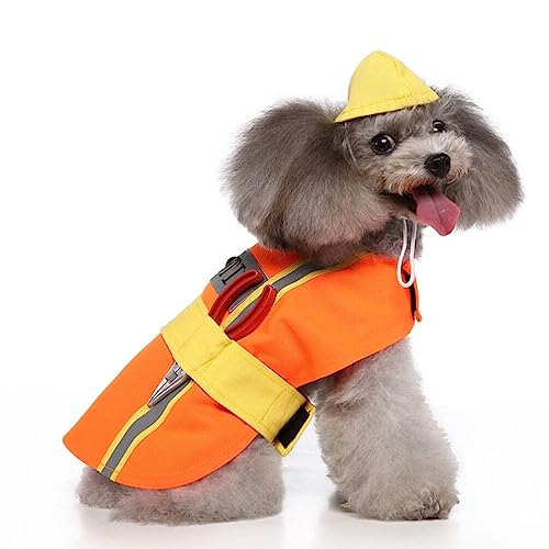 UKCOCO Hundezubehör Hundekostüm: Verwandlungskostüm Für Hunde Ingenieur Aussehen Hundekostüm Halloween Weihnachten Foto Lustige Hundekleidung Für Kleine Mittelgroße Hunde Welpenkleidung von UKCOCO