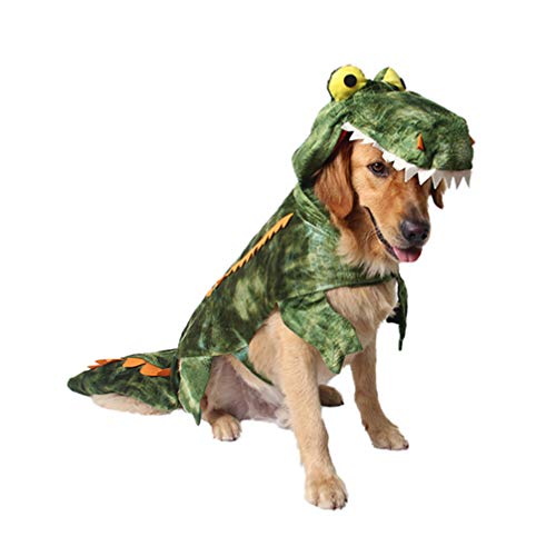 UKCOCO Haustierbekleidung Halloween Katze Krokodil Kostüm Lustige Hundekostüme Halloween-Hund Hundekleidung Halloween Hund Krokodil Kostüm Kostüme Für Hunde Haustier-Outfit Warm Halten von UKCOCO