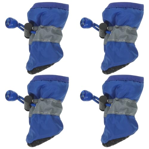 UKCOCO Hundeschuhe – Haustier- und Pfotenschutz, wasserdichte Hundeschuhe mit rutschfester Sohle, Welpen-Stiefel mit verstellbarem Kordelzug für kleine bis mittelgroße Hunde, Größe S, 4 Stück (blau) UKCOCO Hundeschuhe – Haustier- und Pfotenschutz, wasserdichte Hundeschuhe mit rutschfester Sohle, Welpen-Stiefel mit verstellbarem Kordelzug für kleine bis mittelgroße Hunde, Größe S, 4 Stück (blau) von UKCOCO