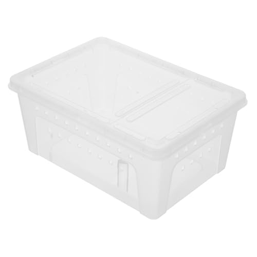 UKCOCO Reptilien Schildkröten-futterbox Transparenter Tierbehälter Aus Kunststoff Schlangenbox-Reptilien-Terrarium Grillenhalter Für Kleine Reptilien UKCOCO Reptilien Schildkröten-futterbox Transparenter Tierbehälter Aus Kunststoff Schlangenbox-Reptilien-Terrarium Grillenhalter Für Kleine Reptilien von UKCOCO