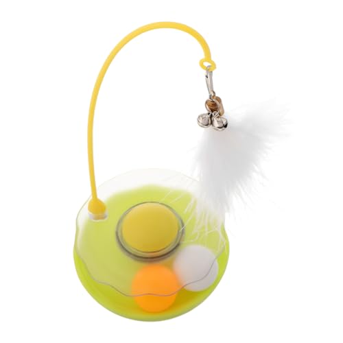 UKCOCO Katze Plattenspieler Interaktives Katzenspielzeug Katzenstock -Plattenspieler -Ball Interaktiver Rolling Cat Toy Ball Katzenspielzeug Für Innenkatzen Hundespielzeug Abs von UKCOCO