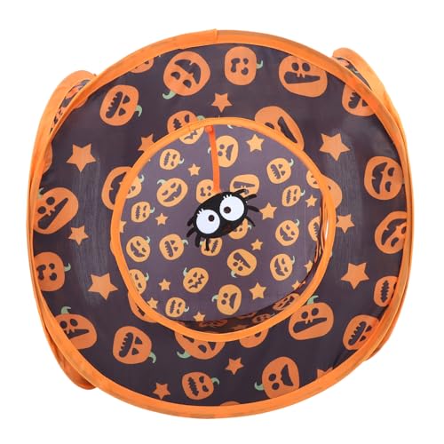 UKCOCO Katzen Spieltunnel mit Halloween Design aus Strapazierfähigem Polyester Faltbarer Tunnel für Katzen Hamster und Kleine Nager für Interaktives und Erkundung UKCOCO Katzen Spieltunnel mit Halloween Design aus Strapazierfähigem Polyester Faltbarer Tunnel für Katzen Hamster und Kleine Nager für Interaktives und Erkundung von UKCOCO