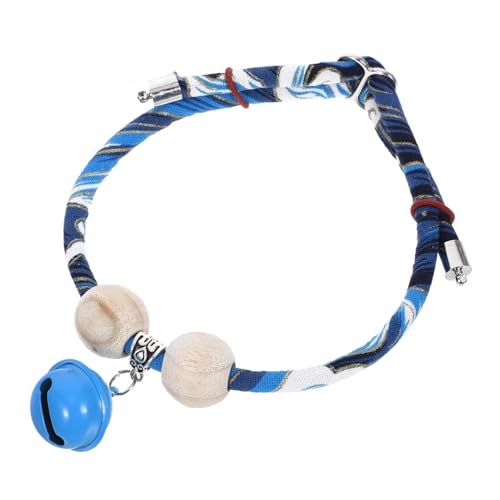 UKCOCO Verstellbares Katzenhalsband Mit Glöckchen Und Holzperlen Design Für Kätzchen Und Kleine Hunde Und Komfortabel Für Jungen Und Mädchen von UKCOCO
