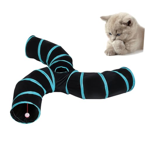 UKCOCO Katzenspielzeug Katzen-Teaser- Plüsch drinnen interaktives Katzen cat Toy Katzen spielsachen Pet-Tube- zusammenklappbares Tunnelspielzeug von UKCOCO