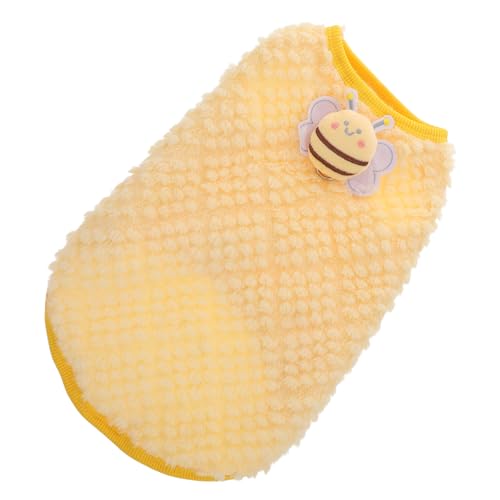 UKCOCO Kleidung Für Haustiere Süßes Hundegestüm Sommerhundweste Valentinstag Katzenpullover Kleines Hundemand Valentinstagspullover Für Hund Katzenkostüm Katzenweste Korallenvlies Yellow von UKCOCO