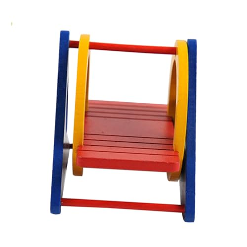 UKCOCO Kreative Spielzeugschaukel Spielzeughamster Haustier Guinea Hamsterzubehör Hamster Spielzeugschaukel Lustige Spielzeugschaukel Bunte Spielzeugschaukel Bambus von UKCOCO