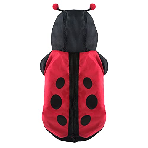 UKCOCO Lady Pet Costume Halloween Dog Ladybug Costume Cute Cat Dress Up Hoodie Clothes Animal Dogs Outfit Warm Apparel for Dog Fall Winter Christmas M Black von UKCOCO