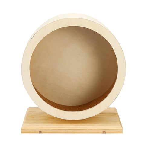UKCOCO Laufrad für Kleintiere Mittlere aus Holz Geräuscharm rutschfest und Robust Trainingsrad für Hamster Igel und Kleine Haustiere von UKCOCO