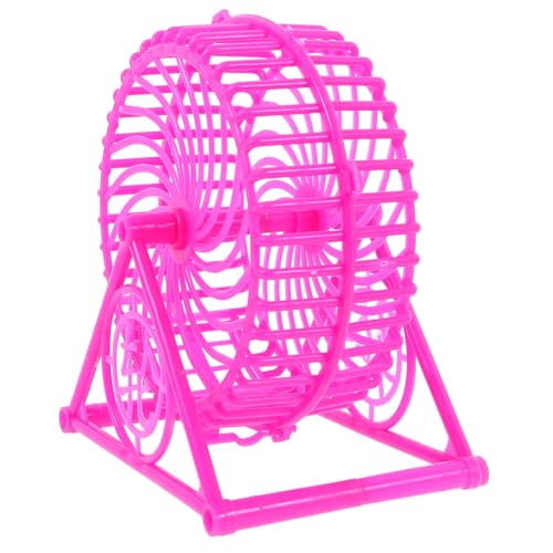 UKCOCO Leises Hamsterrad Für Hamstermäuse, Laufrad Aus Kunststoff, Leiser Spinner, Igel, Laufspielzeug Mit Gestell, Eichhörnchen, Kleines Haustierrad Für Hamster, Rennmäuse, Mäuse, Rosy UKCOCO Leises Hamsterrad Für Hamstermäuse, Laufrad Aus Kunststoff, Leiser Spinner, Igel, Laufspielzeug Mit Gestell, Eichhörnchen, Kleines Haustierrad Für Hamster, Rennmäuse, Mäuse, Rosy von UKCOCO