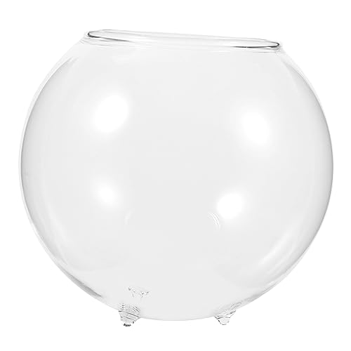 UKCOCO Micro-Landschaftsvase Anlage Stativ Fischglas Rührschüsseln transparente Aquarienschale Vasen hochzeitsdeko hochzeitsdeco glasgefäß vases Haushaltszubehör Aquariumschale aus Glas von UKCOCO