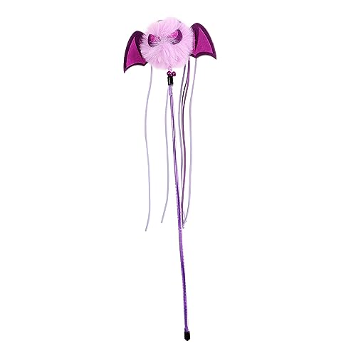 UKCOCO Halloween-katzenangel Mit Monster-Design Interaktives Spielzeug Für Katzen Lustiger Katzenteaser Violett Kleine Monster-Form Für Kätzchen Und Hauskatzen von UKCOCO