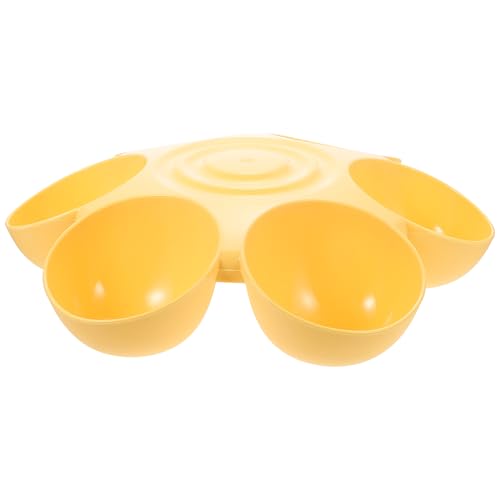 UKCOCO Multi Cat Futternapf, Multi Puppy Bowls Flower Shape 6 Pet Food Bowl Pet Food Bowl Kitten Feders for Multiple Kittens Welpen - Yellow von UKCOCO