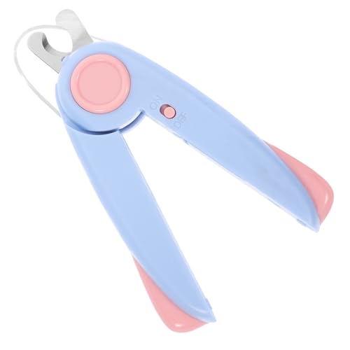 UKCOCO Nagelschere für Haustiere Ausschnitt Nagelknipser für Hunde Hund Trimmer Haustier nageltrimmer Haustier Nagelschere Kätzchen Nagelknipser Katzennagelklammer mit Licht Abs Sky-Blue von UKCOCO