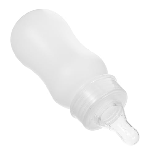 UKCOCO Nuckelflasche milchspender Haustierfutterflasche Katze fütterung Flasche Futterspender Taubenflaschennippel welpen fütterungsnippel Fütterung für kleine Tierflaschen Plastik Weiß von UKCOCO
