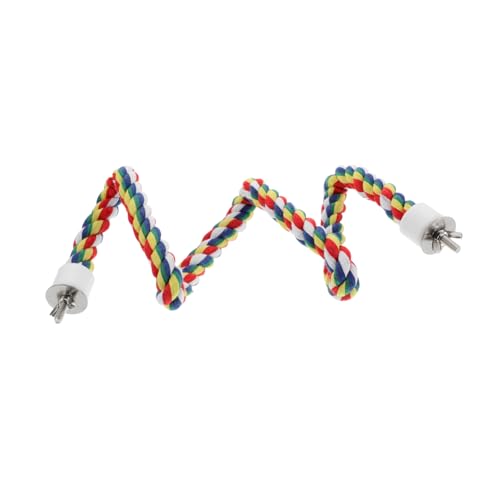 UKCOCO Papagei papageienspielzeug Papageien Zubehör für Haustiervögel Vogel-Seilschaukel- Papagei Seilbarsch Strickleiter-Vogelspielzeug Baumwollseil von UKCOCO