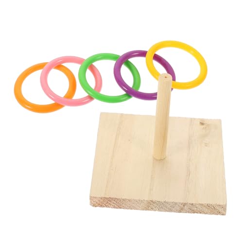 UKCOCO Holzbrett Ringe Werfen Spielzeug Für Vögel Interaktives Trainingsspielzeug Für Papageien Mit Bunten Ringen Spaß Und Geschicklichkeit Für Kleine Vögel UKCOCO Holzbrett Ringe Werfen Spielzeug Für Vögel Interaktives Trainingsspielzeug Für Papageien Mit Bunten Ringen Spaß Und Geschicklichkeit Für Kleine Vögel von UKCOCO