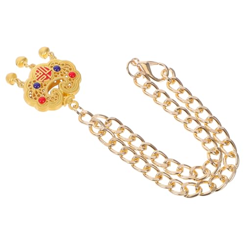 UKCOCO Pet Metall Lock -anhänger Katzenschmuck Haustierschmuck Halskette Frühlingsfest -haustierkette Chinesische Halskette Haustier-halskettenanhänger Schloss Halskette Männer Golden von UKCOCO
