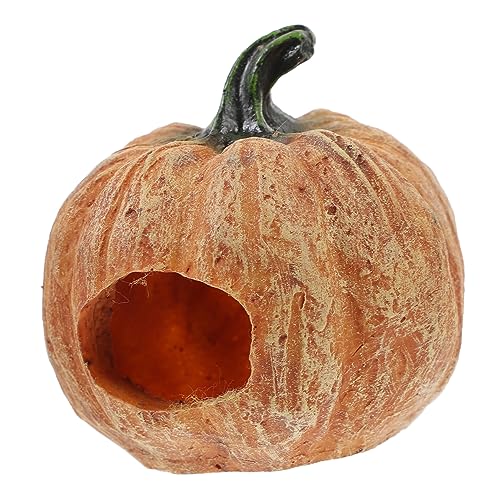 UKCOCO Reptilienversteck Höhle mit Halloween Kürbis Multifunktionale Terrarium Deko für Echsen Spinnen und Hamster Leichtes Kletter und Ruhepodest Dekorative Felsformation UKCOCO Reptilienversteck Höhle mit Halloween Kürbis Multifunktionale Terrarium Deko für Echsen Spinnen und Hamster Leichtes Kletter und Ruhepodest Dekorative Felsformation von UKCOCO