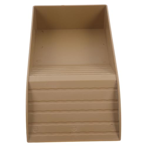 UKCOCO Schildkrötenbadewanne Reptilienpanzerzubehör Turtle Panzerzubehör großes Schildkrötenbecken Schildkrötenplattform groß Terrarium Abs Light Brown von UKCOCO