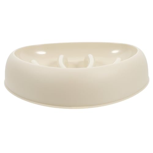 UKCOCO Slow-Food-napf Für Hunde Langsamfresser Katze Große Hundebrielschale Katzenfutter-Puzzle Slow Feeder Napf Für Katzen Erhöhter Hundenapf Puzzle Hundenapf Beige Pp von UKCOCO