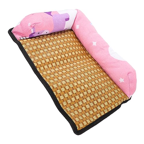 UKCOCO Sommerkühlmatte für Haustiere Gewebte Kühlung Coole Matte für Hunde drinnen Katzenbett Tier kühlmatte pet Cooling mat Haustierkühlkissen Haustier -Sommermatte Hund Sommermatte Grey von UKCOCO