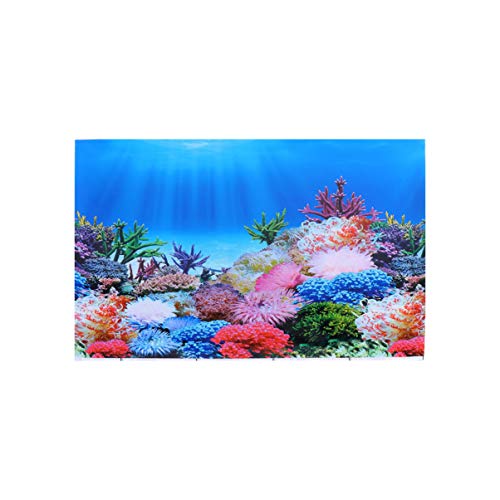 UKCOCO Aquarium-hintergrundplakat Aquarium-hintergrundbild Aquariumhintergrund 10 Gallonen Fisch Terrarium-Hintergrund Tapete Für Aquarien Coraline-Aufkleber Dreidimensional Wassertank 3D von UKCOCO