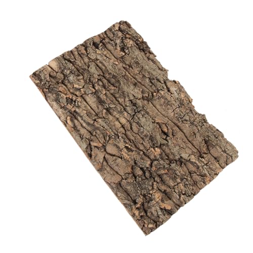 UKCOCO Terrariumrinde Fischtank Zubehör Dekorationen Schlangentank Zubehör Aquarium Korkrinde Reptilien Hintergrundbrett Baumrinde Schlangen Terrarium Kaffee von UKCOCO