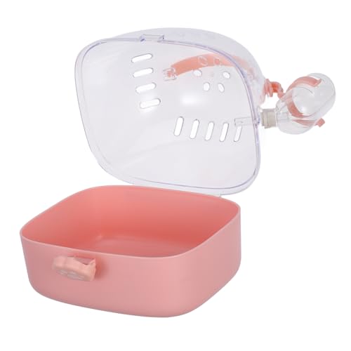UKCOCO Tragbarer Hamsterkäfig mit Wasserflasche und Deckel für Kleine Haustiere Wie Hamster und Meerschweinchen Optimierte Belüftung Benutzerfreundlich von UKCOCO