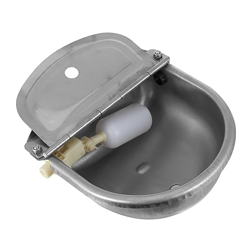 UKCOCO Trinkbrunnen Aus Edelstahl Tränkebehälter Für Rinder Trinkbrunnen Für Vieh Wasserbrunnen Für Vieh Tränkebecken Für Rinder Tränkebecken Für Vieh Viehtränke Rostfreier Stahl Silver von UKCOCO