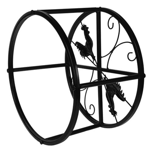 UKCOCO Trinkbrunnenhalter für Hühnerstall Leiter Stehen Deckel Henne Storage Shelves abstellständer stauraumregal Storage Shelf Ausstellungsständer Hühnerfutterständer Eisen Black von UKCOCO