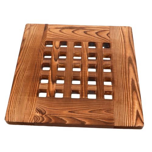 UKCOCO Universal Wheel Blumentopf Basis Rad Rollen beweglich Handy, Mobiltelefon Anlage Topfständer Tabletts Steht Pflanzen Holzblumenknopfschale Pflanzschale Blumenpothalter Hellbraun von UKCOCO
