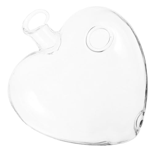 UKCOCO Vase in Herzform Schüssel Fischtankverzierung Gefälschte Pflanze Künstliche Pflanzen Aquarium Flasche Keksdose Grün Wasserspender Fischglas Krüge Mit Deckel Transparent von UKCOCO