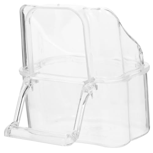 UKCOCO Vogelfutterkiste für Käfige Transparente Futterbox für Papageien und Andere zu Installieren für Futter und Wasserversorgung von UKCOCO