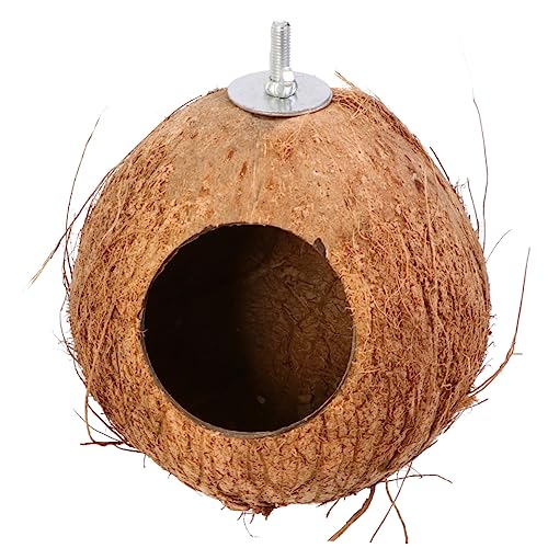 UKCOCO Vogelhaus Vogelfütterer Kiefer Vogelnest Zubehör für Vögel im Freien Vogelhütte Bett Vogelfutternest Hölzern Brown von UKCOCO