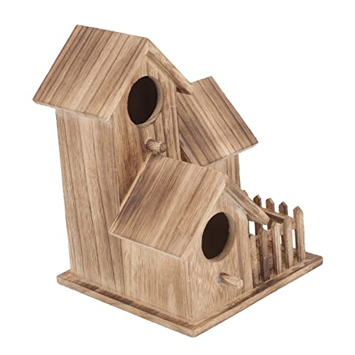 UKCOCO Vogelhaus Vogelzuchthaus Sittich Nisthütte dekoratives Vogelnisthaus Vogelhäuschen für draußen Vogelnest Birds Little Bird birdm Nisthütte für Nymphensittiche Sittich Nest hölzern von UKCOCO