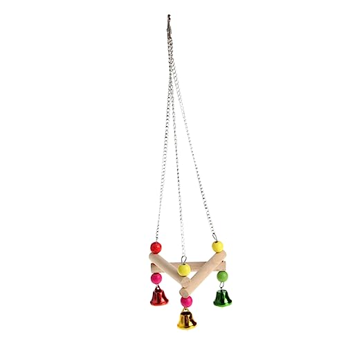 UKCOCO Vogelkletternspielzeug Vogel Papageien Groß Papageienbarsch Hängend Papagei Vogelspielzeug Zubehör Für Haustiervögel Papageienspielzeug Lustiges Papageien-schaukelspielzeug Bambus von UKCOCO